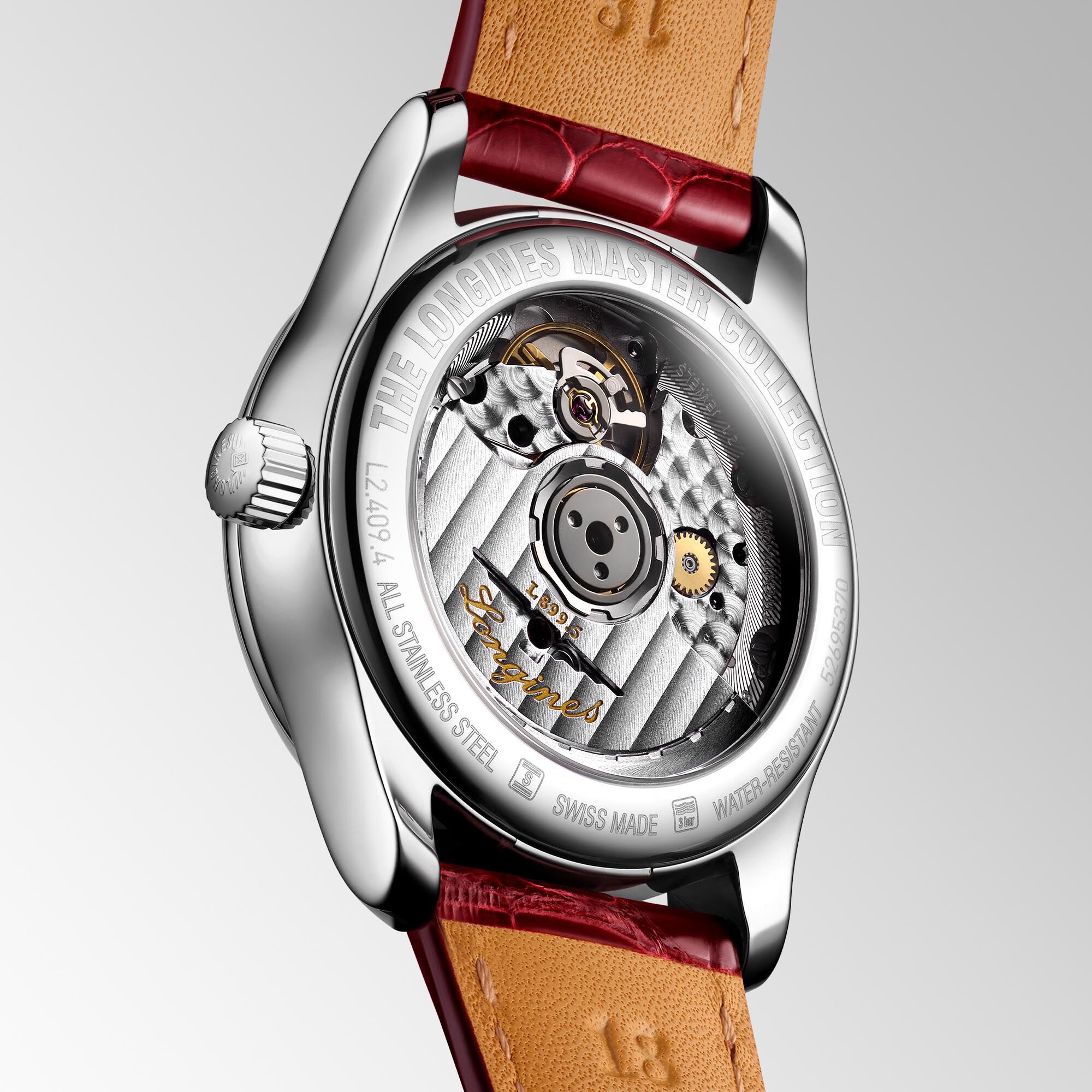 Master Collection 34 mm phase de lune automatique en acier