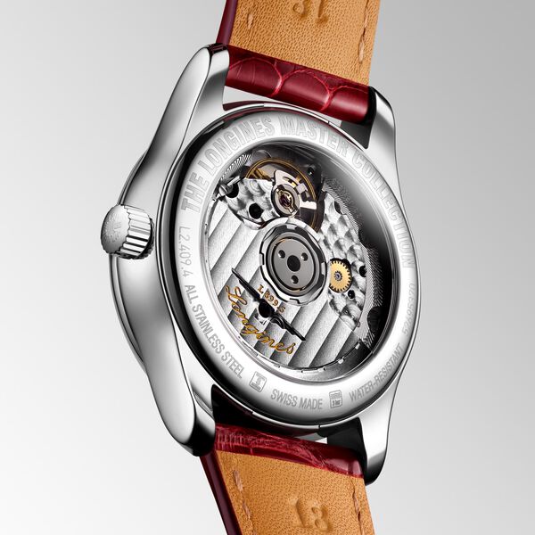 Master 34 mm phase de lune automatique en acier inoxydable et diamants
