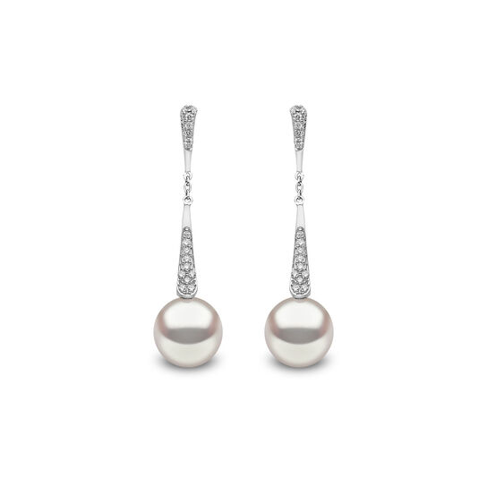 yoko london trend white gold pearl diamond drop earrings qye2023 701 front image number 0