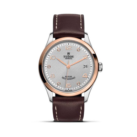 Tudor 1926 Boîtier en acier 36 mm^ cadran argenté serti de diamants image number 0
