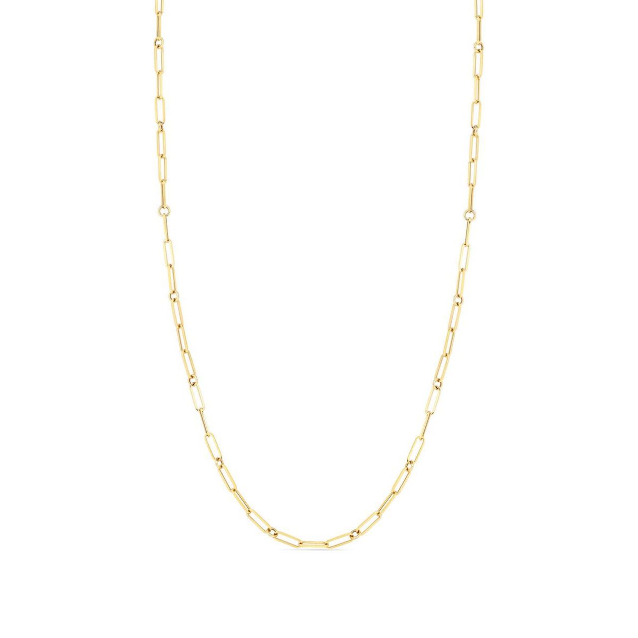 Roberto Coin Classic Gold Yellow Gold Paper Clip Chain Necklace 5310167AY340 image number 0