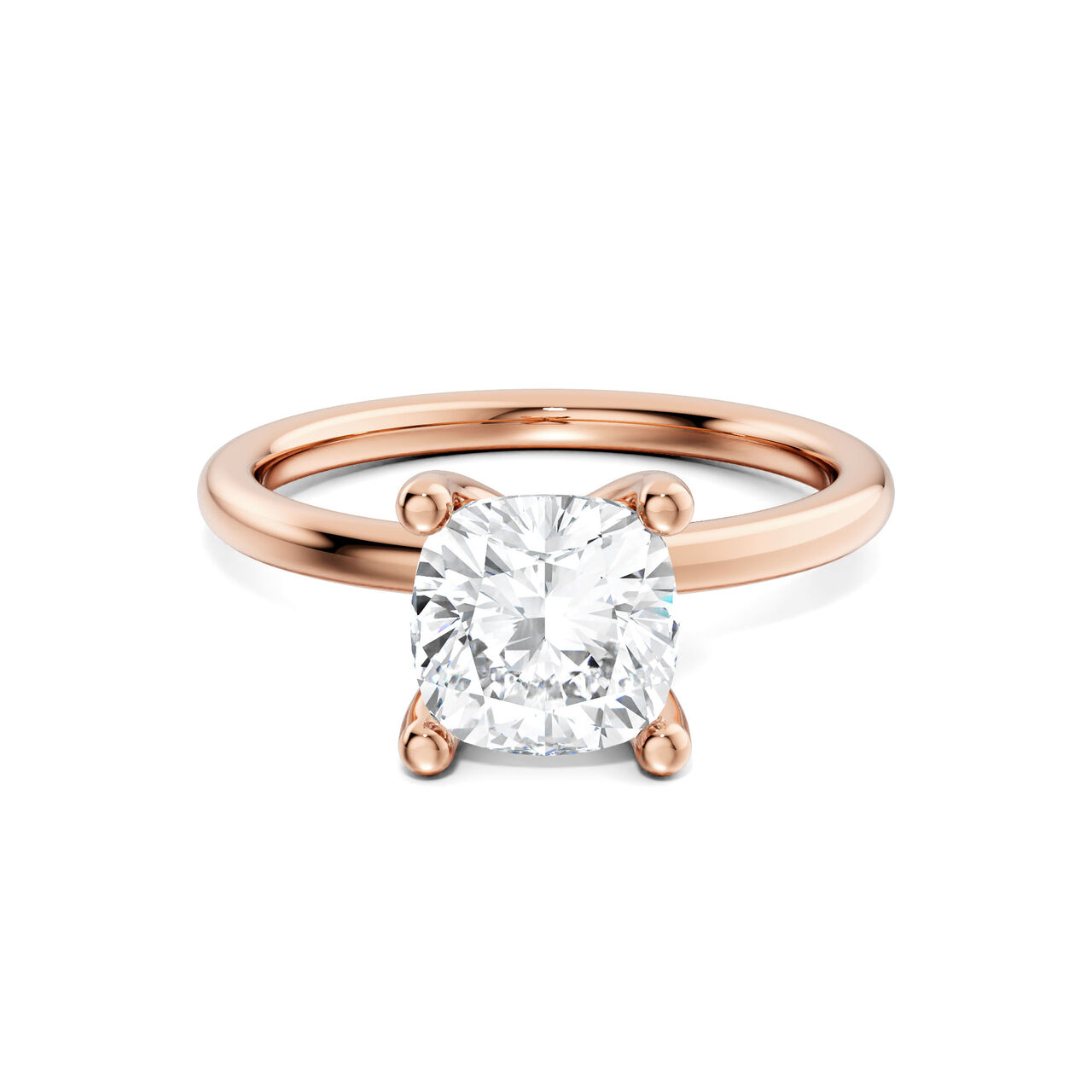 Birks Ros&eacute;e du Matin Cushion-Cut Solitaire Diamond Engagement Ring in Rose Gold image number 0