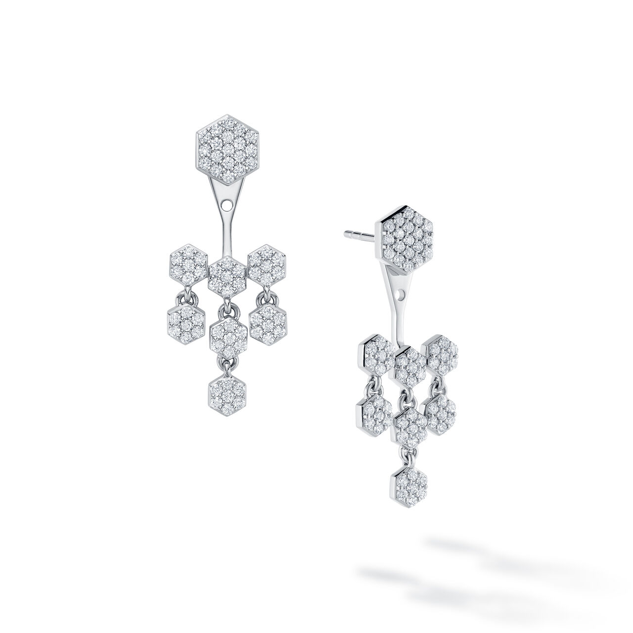 Birks Bee Chic White Gold Large Diamond Jacket Earrings image number 0