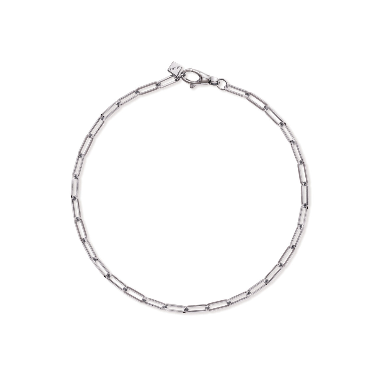 bijoux birks essentials white gold cable chain bracelet image number 0