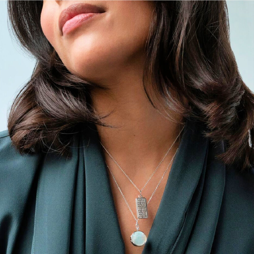 Slim Lockets Brooke Silver and Mother-of-Pearl Pendant
