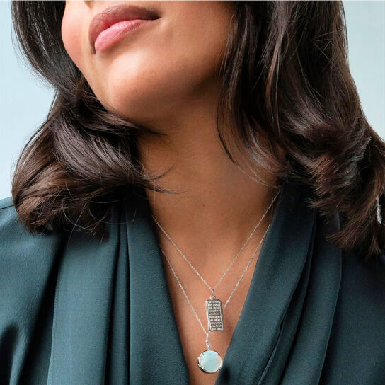 Monica Rich Kosann Slim Lockets Brooke Silver and Mother-of-Pearl Pendant 44365 image number 1