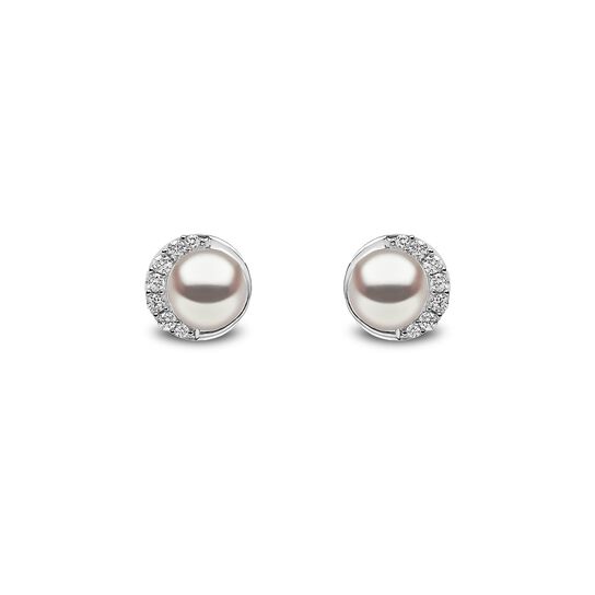 yoko london pearl diamond stud earrings white gold tem0219 7f front image number 0