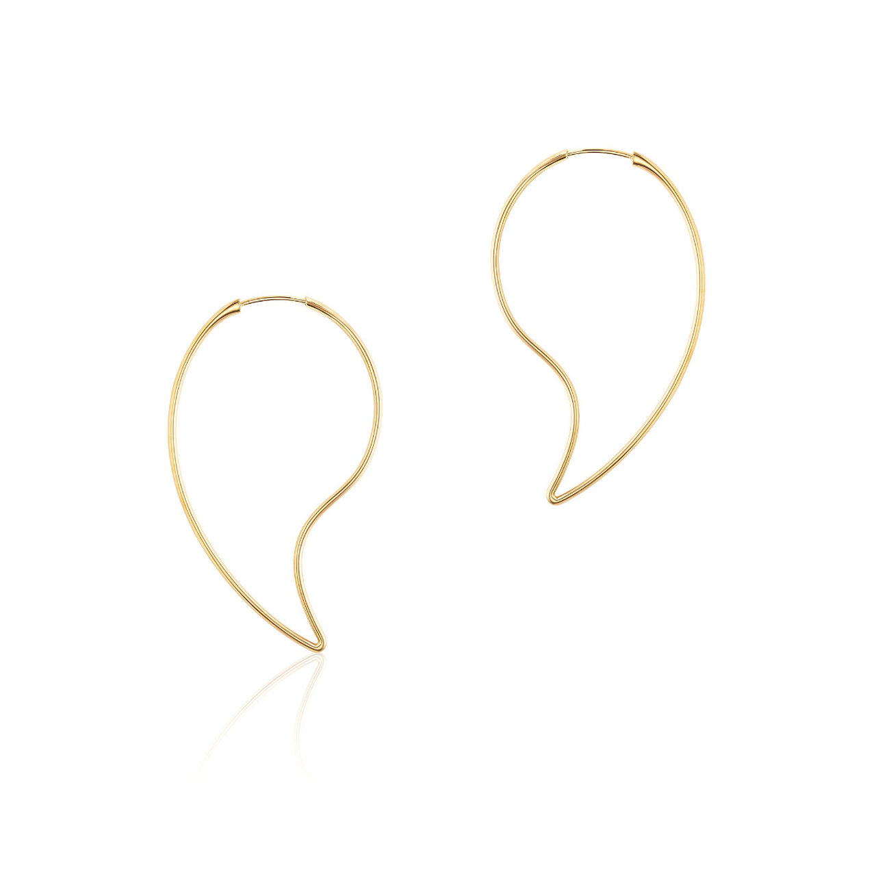 bijoux birks petale large yellow gold hoop earrings image number 0
