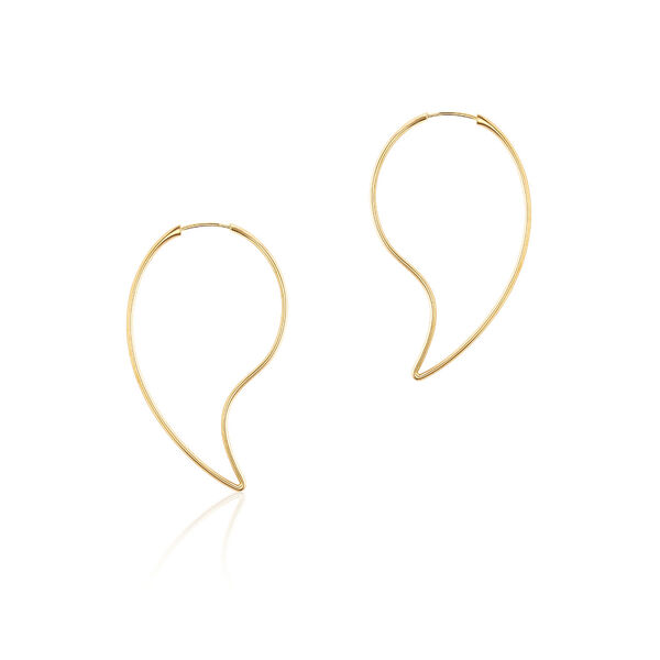 Grosses boucles d’oreilles anneaux en or jaune
