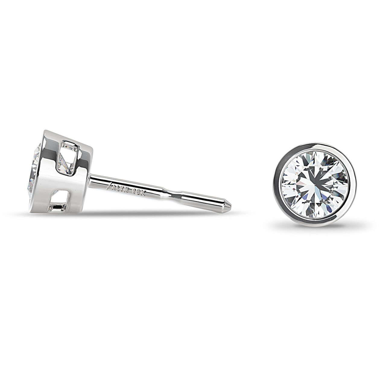 altr-lab-grown-diamond-round-bezel-set-diamond-stud-earrings-zse04-100id-d-side image number 1