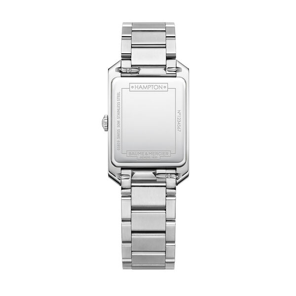 Hampton 35 X 22 mm quartz en acier inoxydable