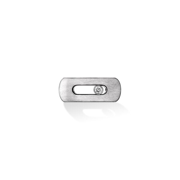 Bracelet My Move en cuir avec motif en titane et diamant