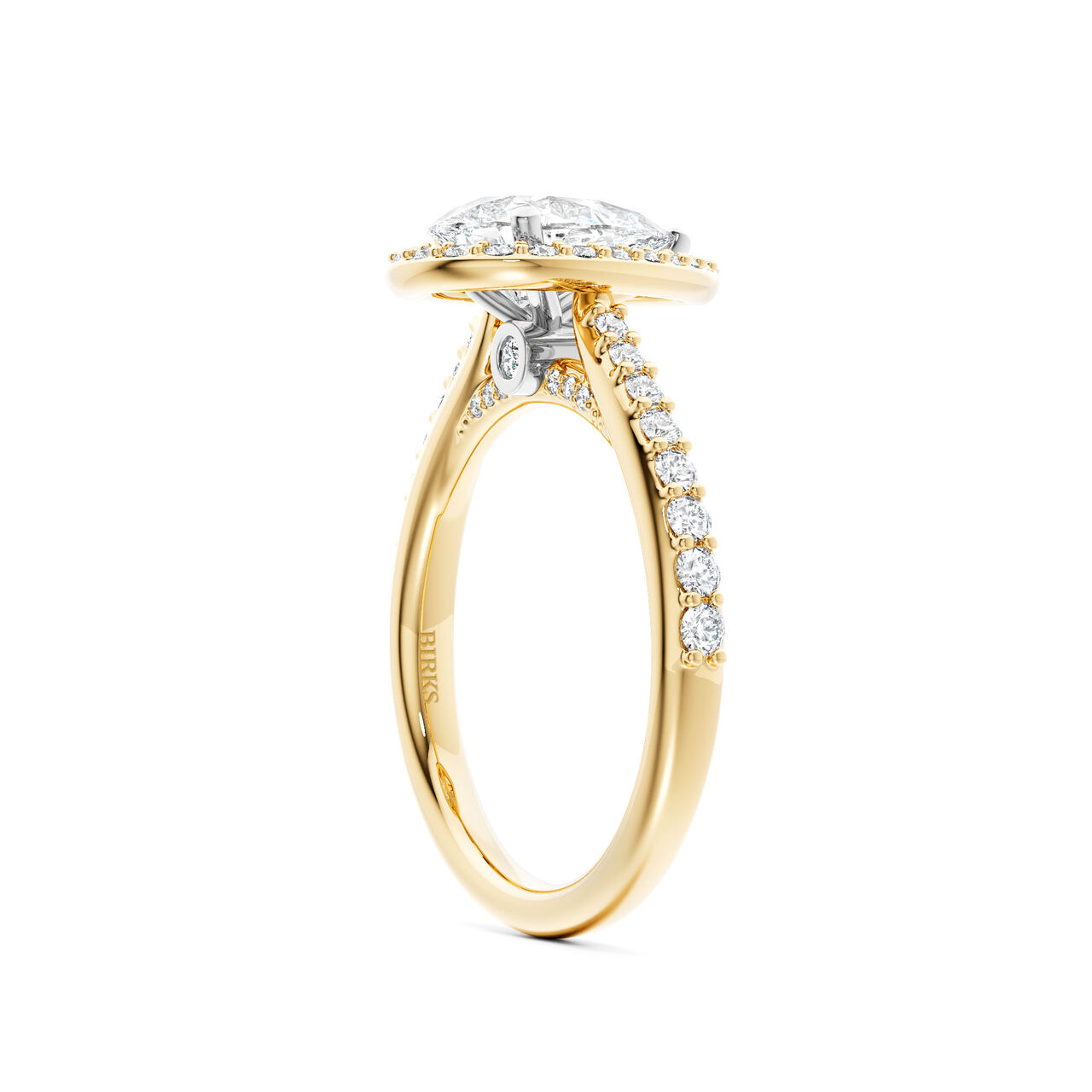 Birks 1879 Pear-Cut Solitaire Diamond Engagement Ring in Yellow Gold image number 1