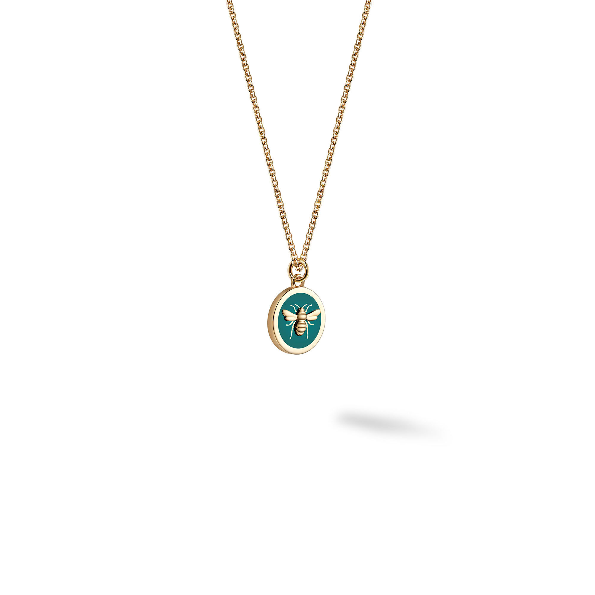 Gold round medallion necklace on sale