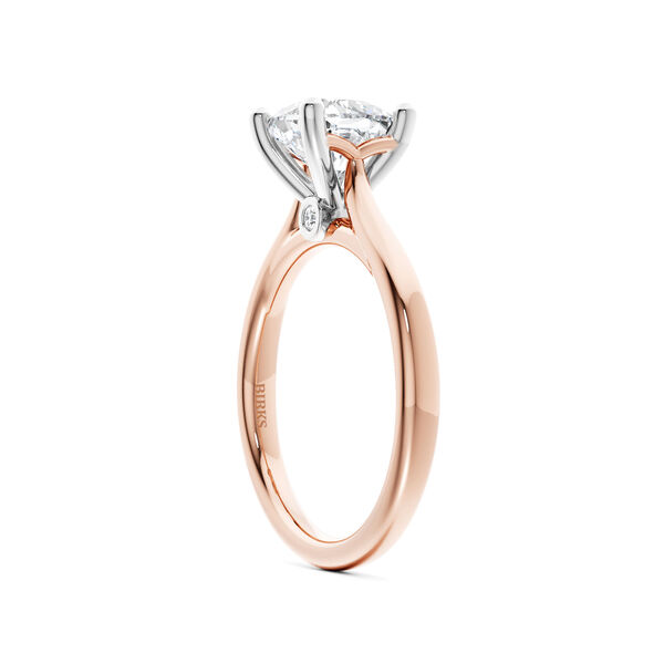 Cushion-Cut Solitaire Diamond Engagement Ring in Rose Gold