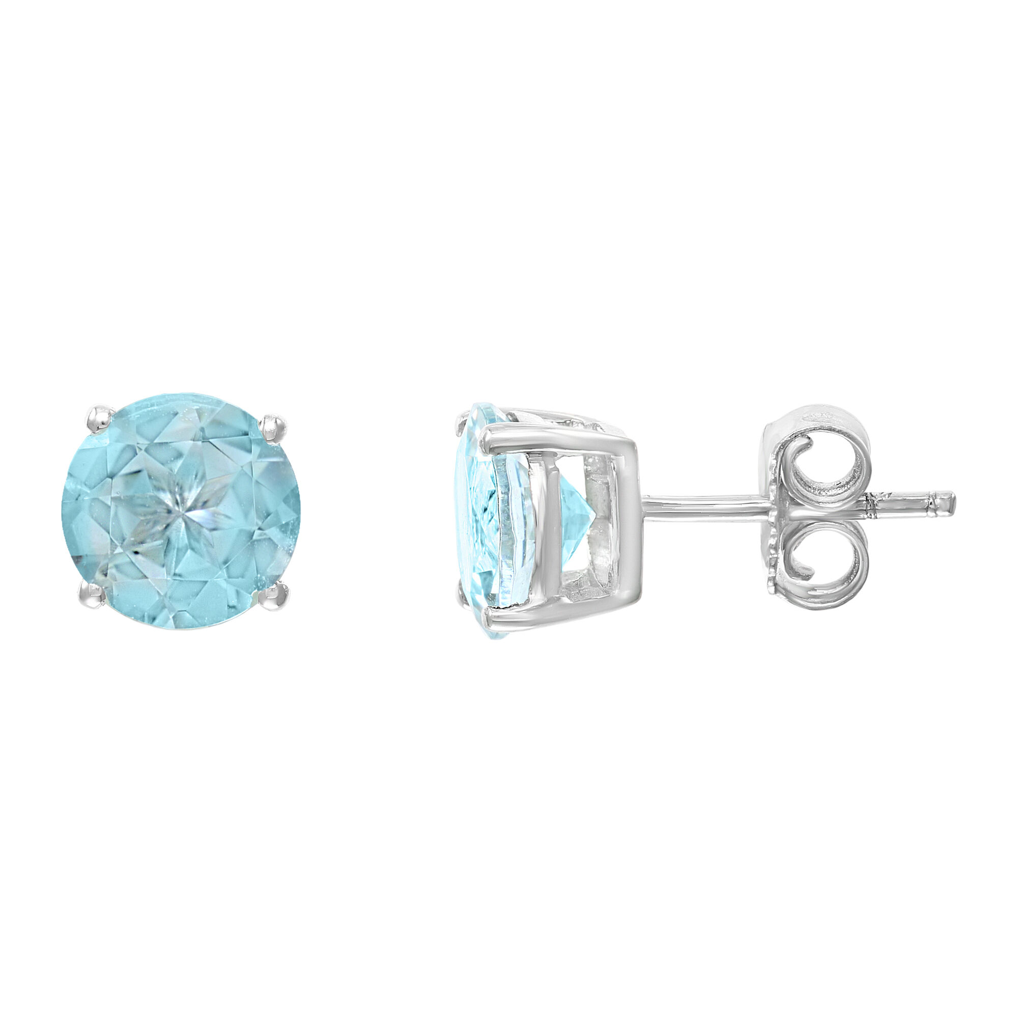 Maison Birks Salon White Gold Aquamarine Stud Earrings