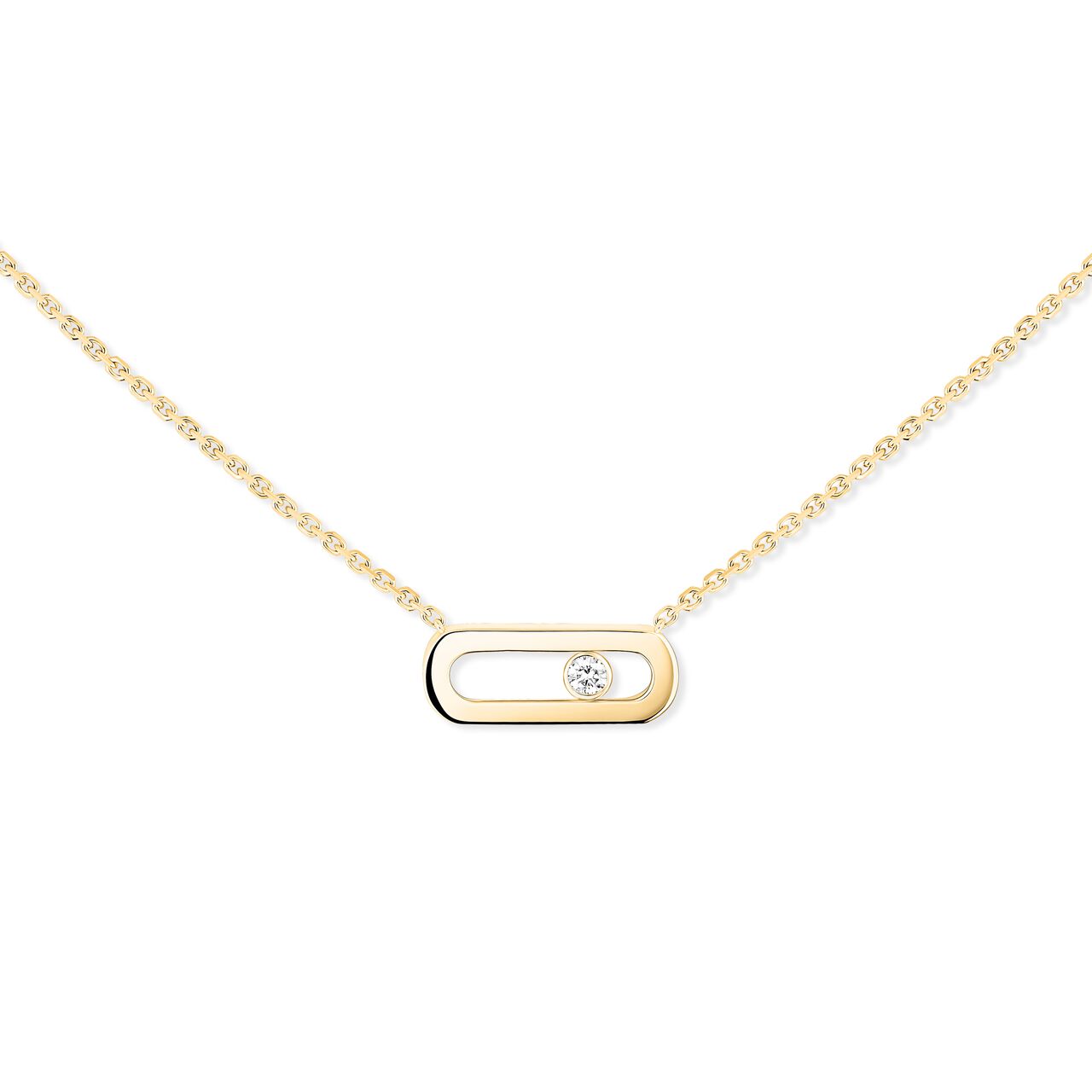 Messika Move Uno Yellow Gold and Diamond Pendant image number 0