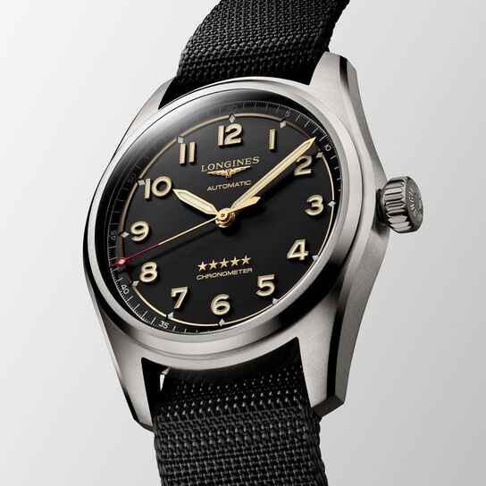 longines spirit automatic 40 mm titanium l3.810.1.53.2 face angled image number 1