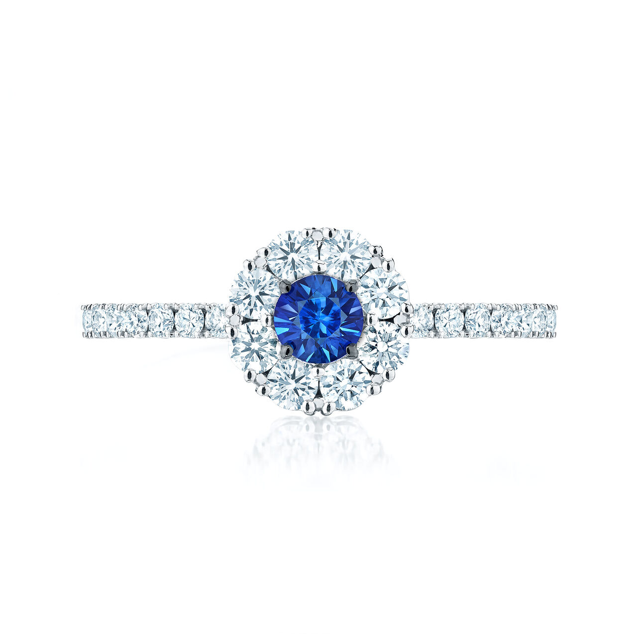 Bijoux Birks Snowflake Diamond Pav&eacute; Cluster Ring With Sapphire image number 0