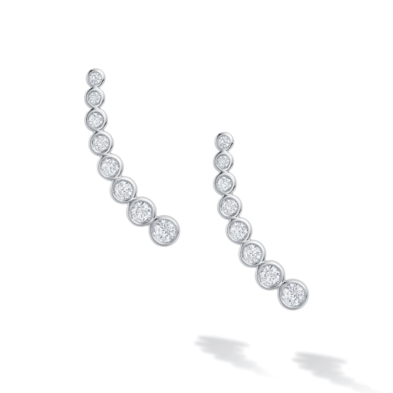 Birks Essentials White Gold and Diamond Climber Earrings image number 0