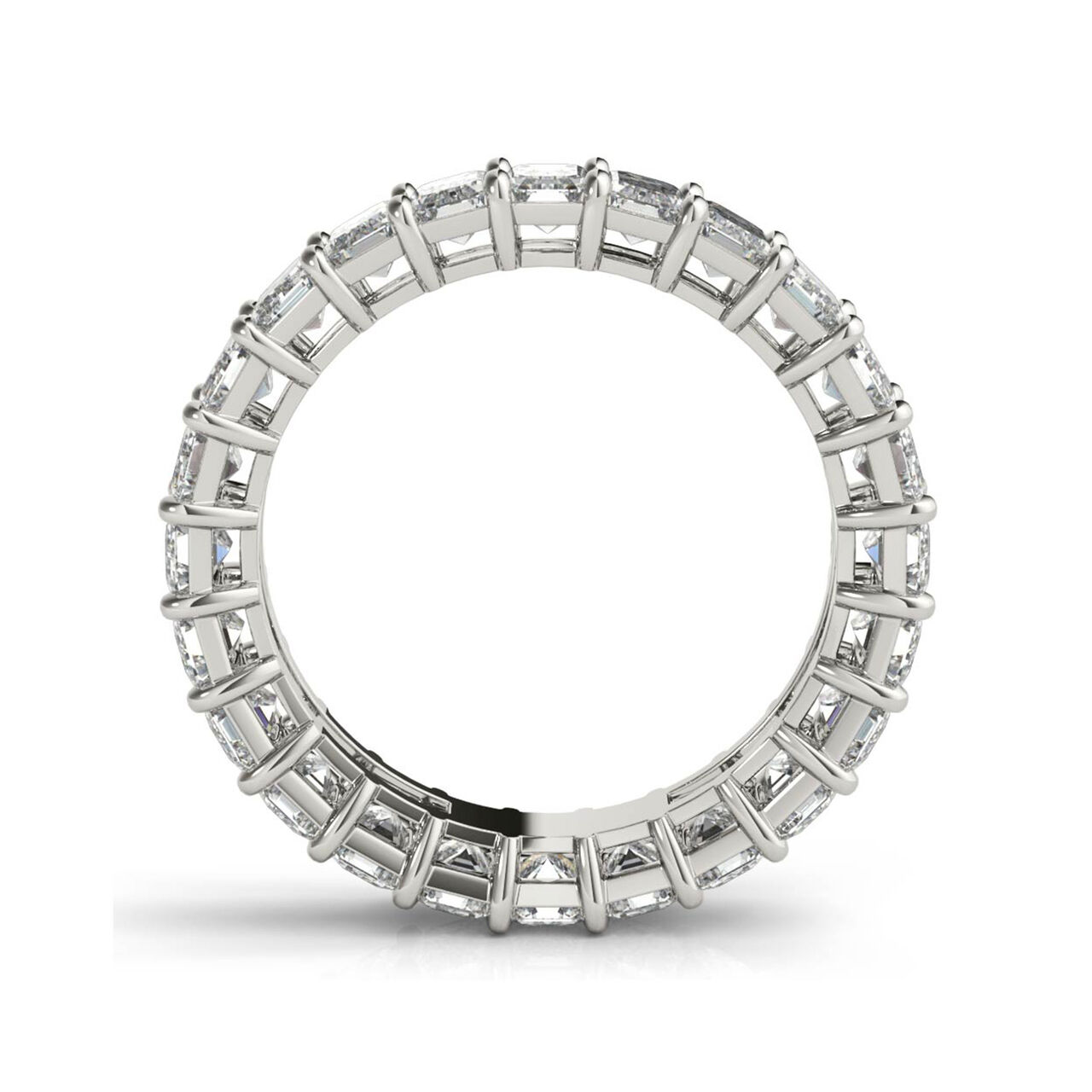 3.72 ct Emerald Cut Diamond Eternity Wedding Band-6.5 image number 3