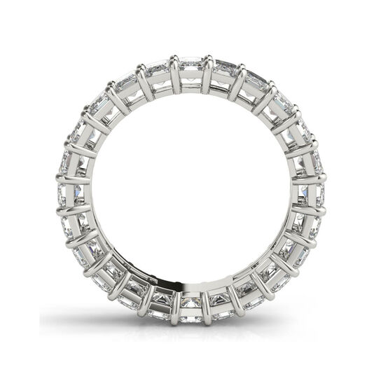 3.72 ct Emerald Cut Diamond Eternity Wedding Band-6.5 image number 3