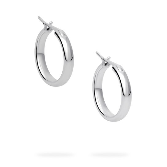Birks Essentials Sterling Silver 15 mm Huggie Earrings image number 2
