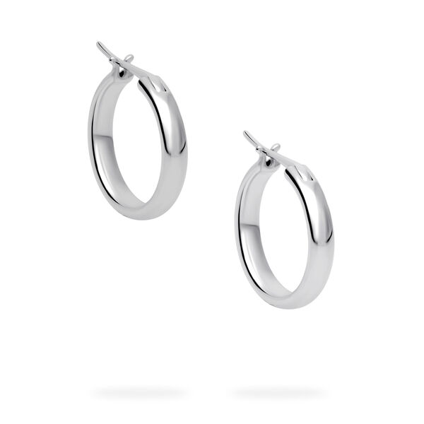 Sterling Silver 15 mm Huggie Earrings