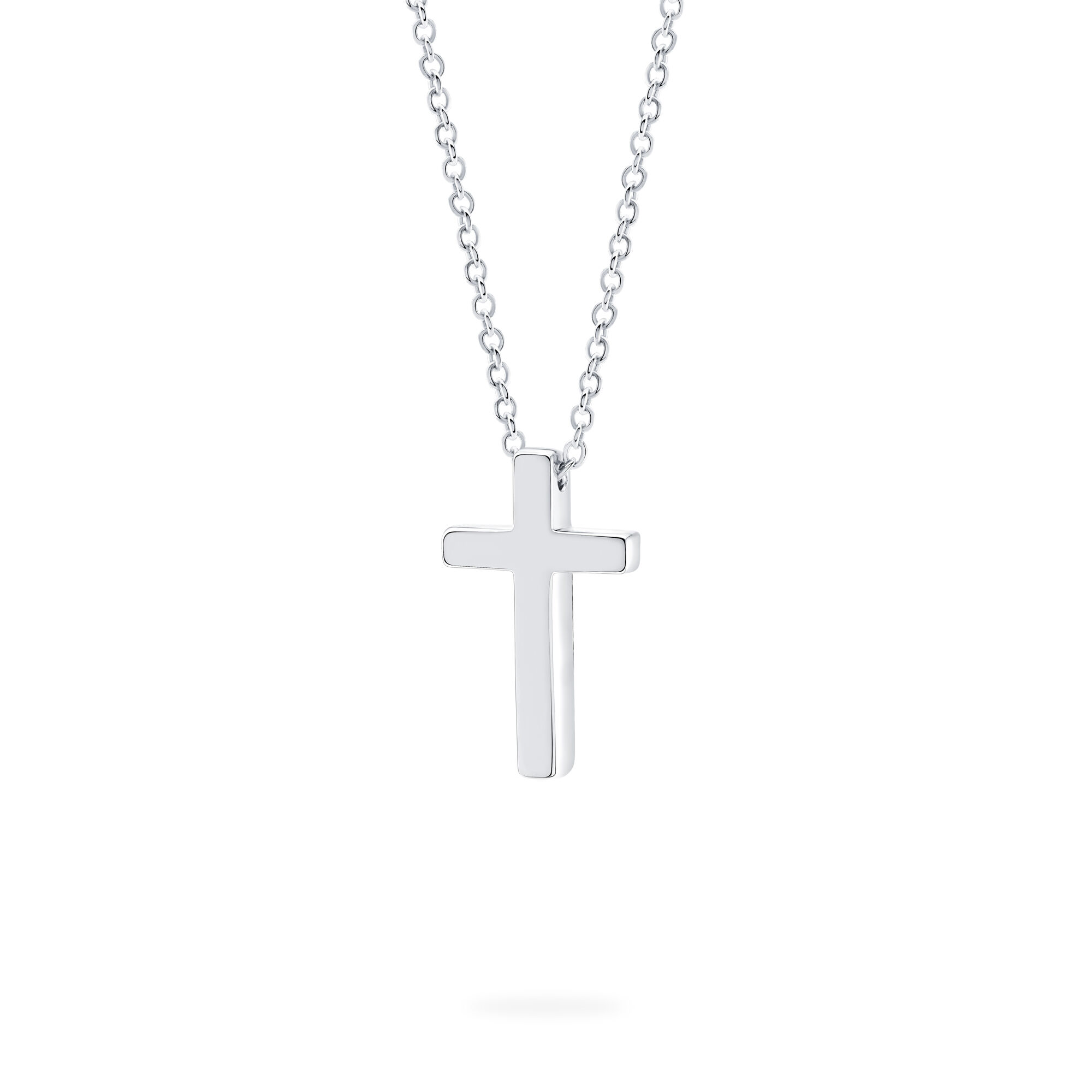 Large Sterling Silver Cross Necklace for Kids Birks Essentials