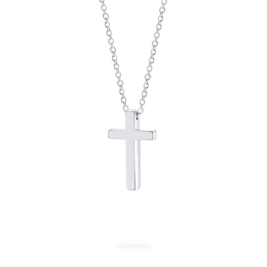 Birks Essentials Large Sterling Silver Cross Pendant for Kids image number 1