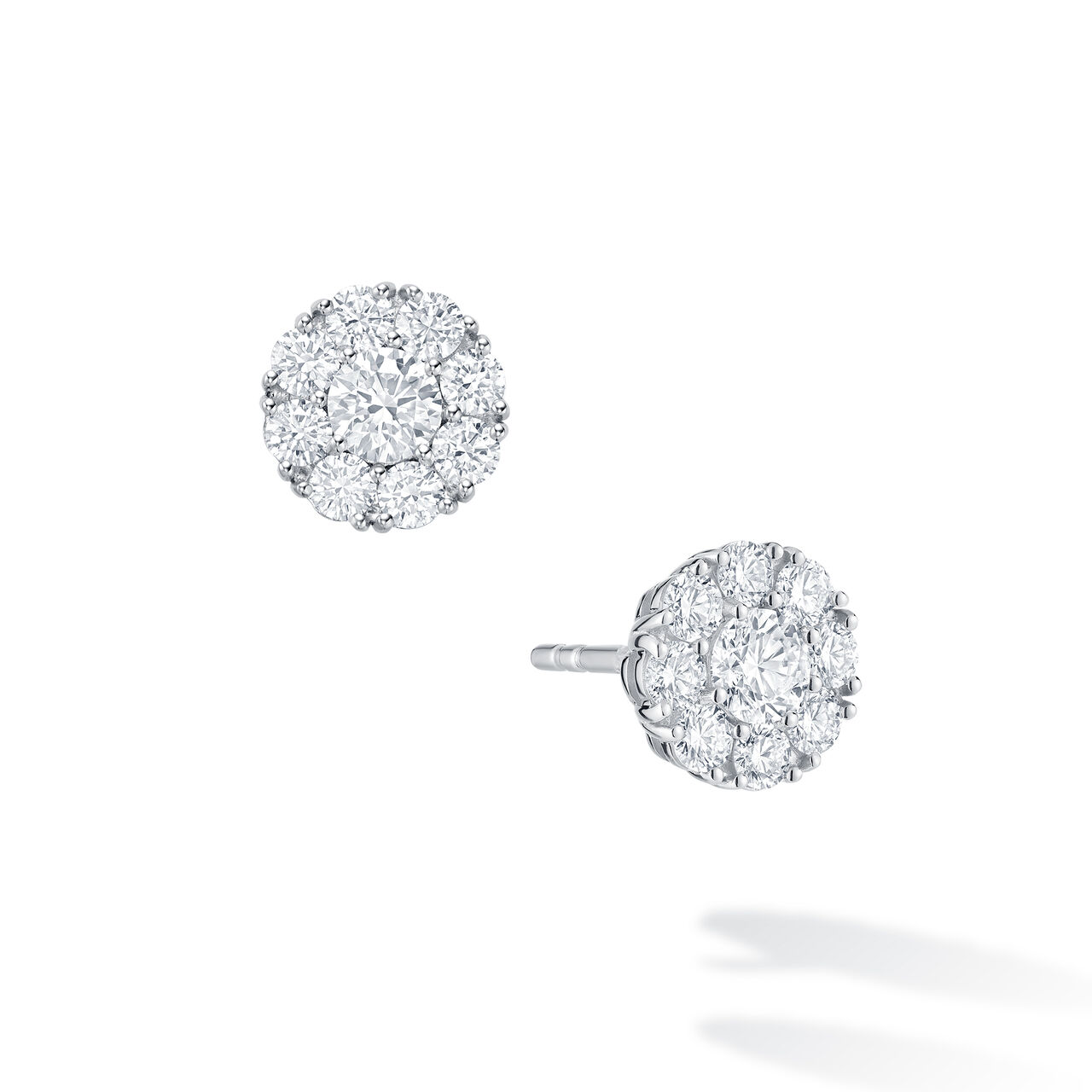 bijoux birks snowflake diamond stud earrings image number 0