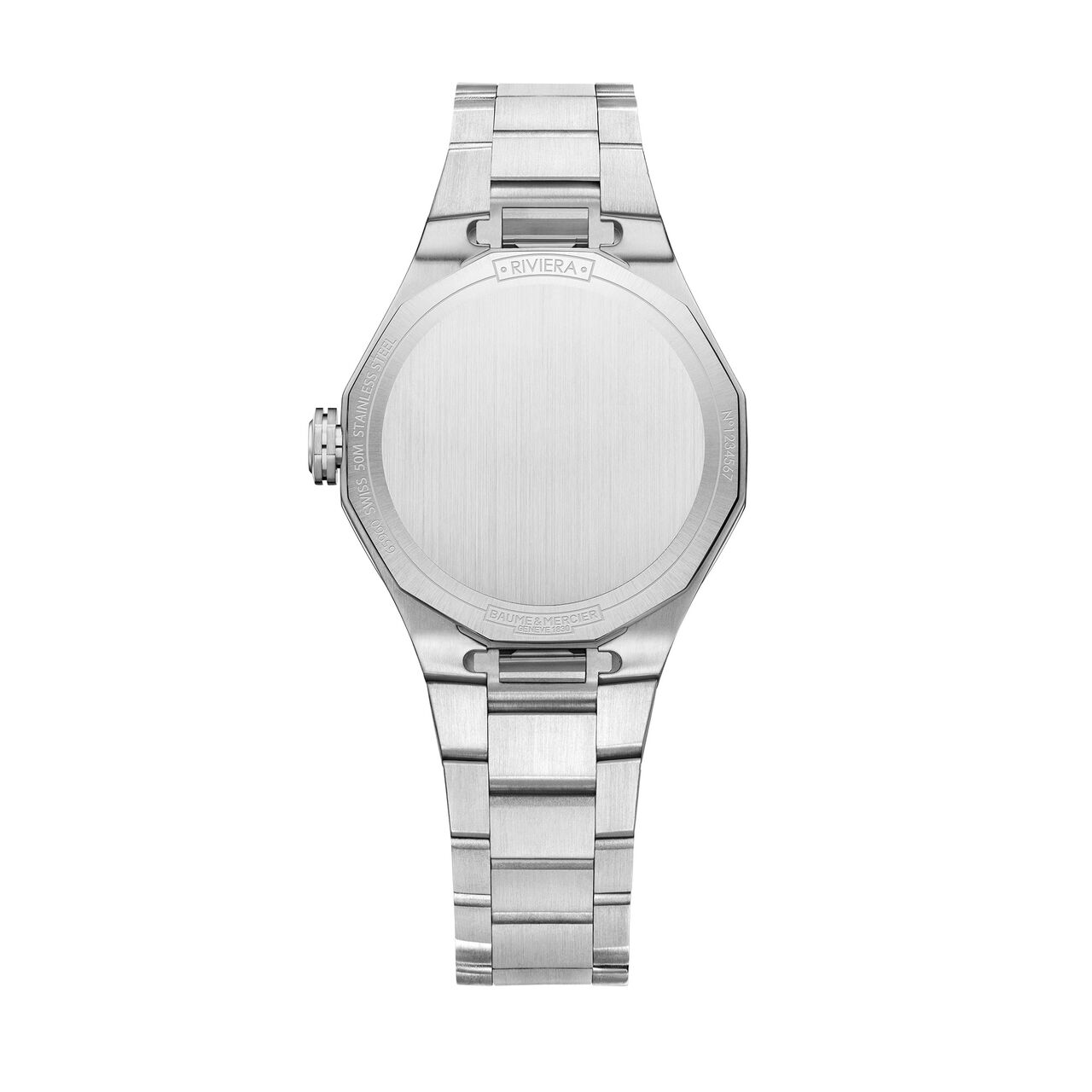 Women's Baume & Mercier Riviera Quartz 33 mm Stainless Steel Watch, back image number 3