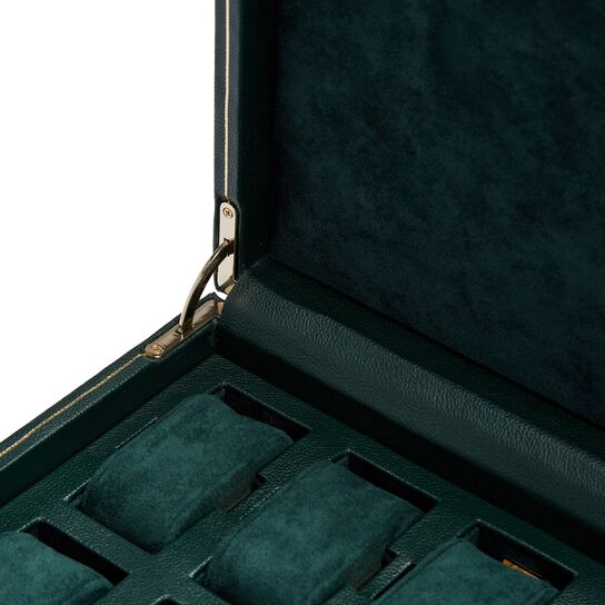 WOLF British Racing Green 8 Piece Watch Case Close Up image number 3