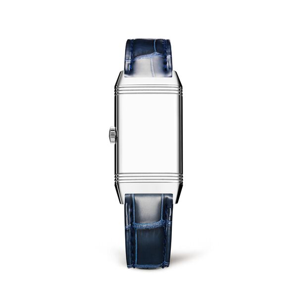 Reverso One Monoface quartz 40 x 20 mm en acier inoxydable et diamants