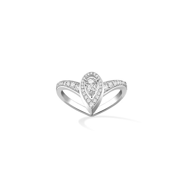 Bague Fiery en or blanc avec diamants .10ct