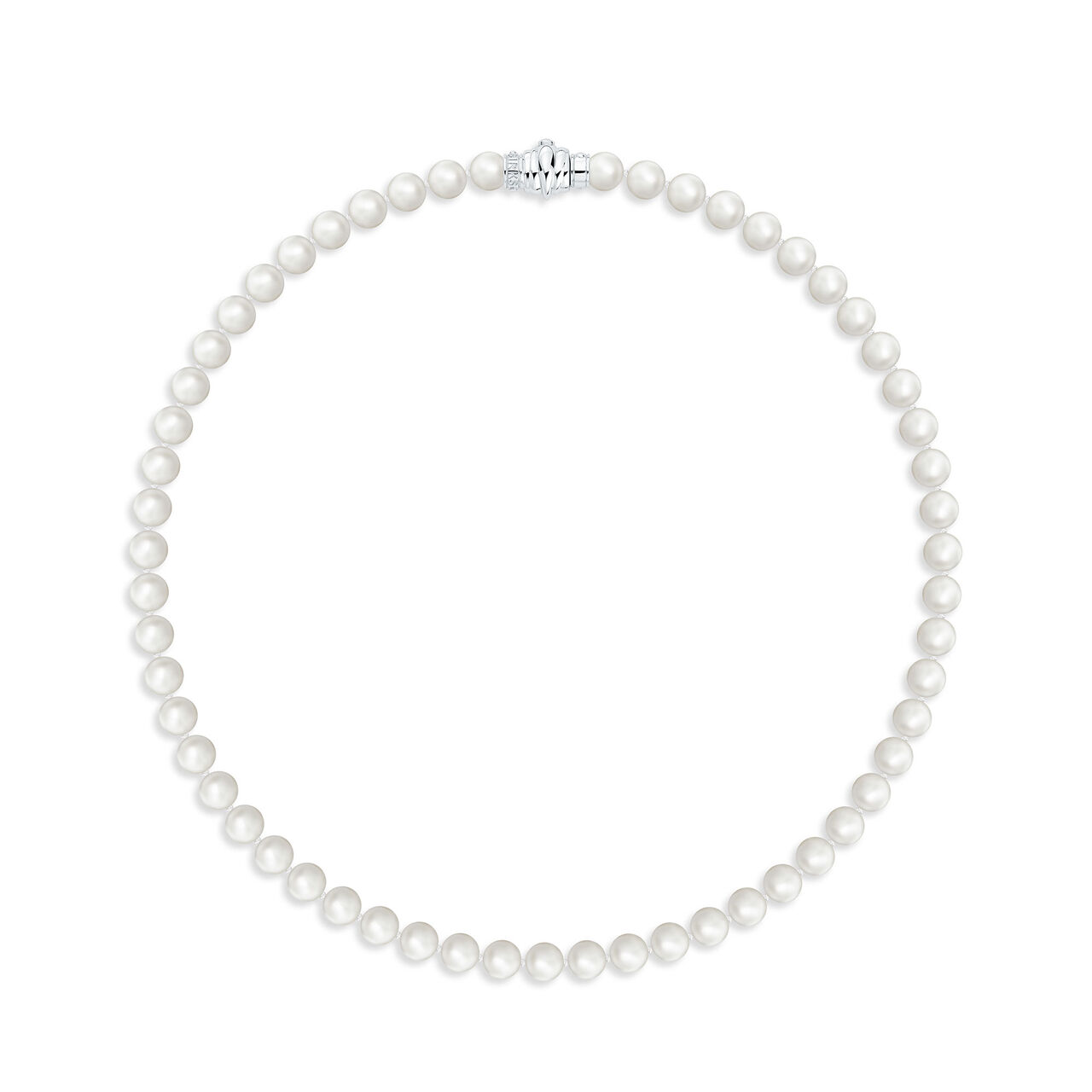 bijoux birks essentials pearl necklace with white gold clasp image number 0