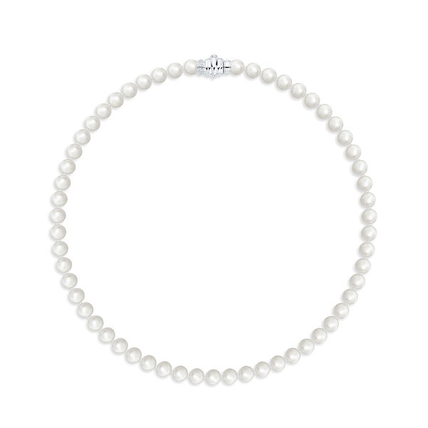 Pearl Necklace with White Gold Clasp