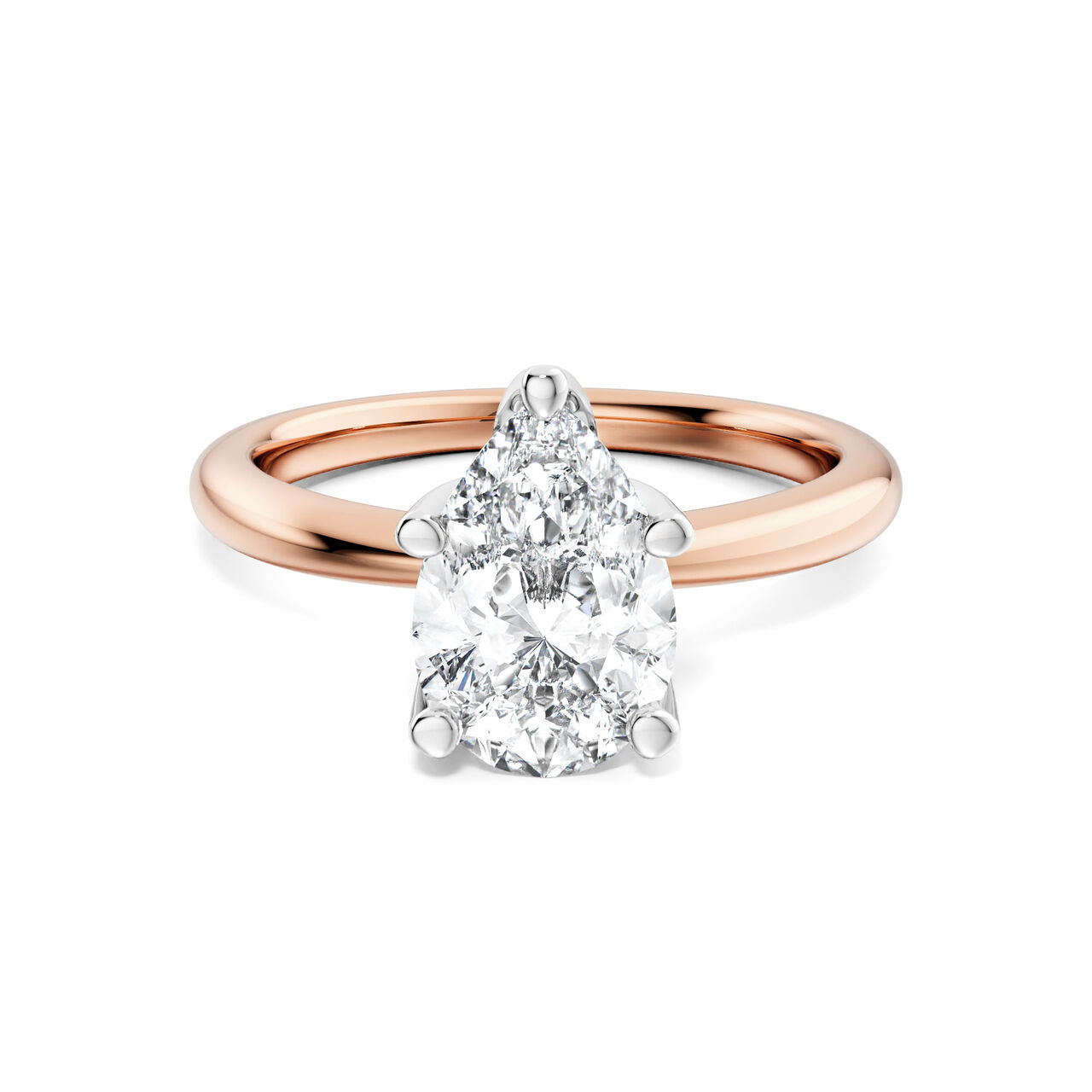 Birks North Star Pear-Cut Solitaire Diamond Engagement Ring in Rose Gold image number 0