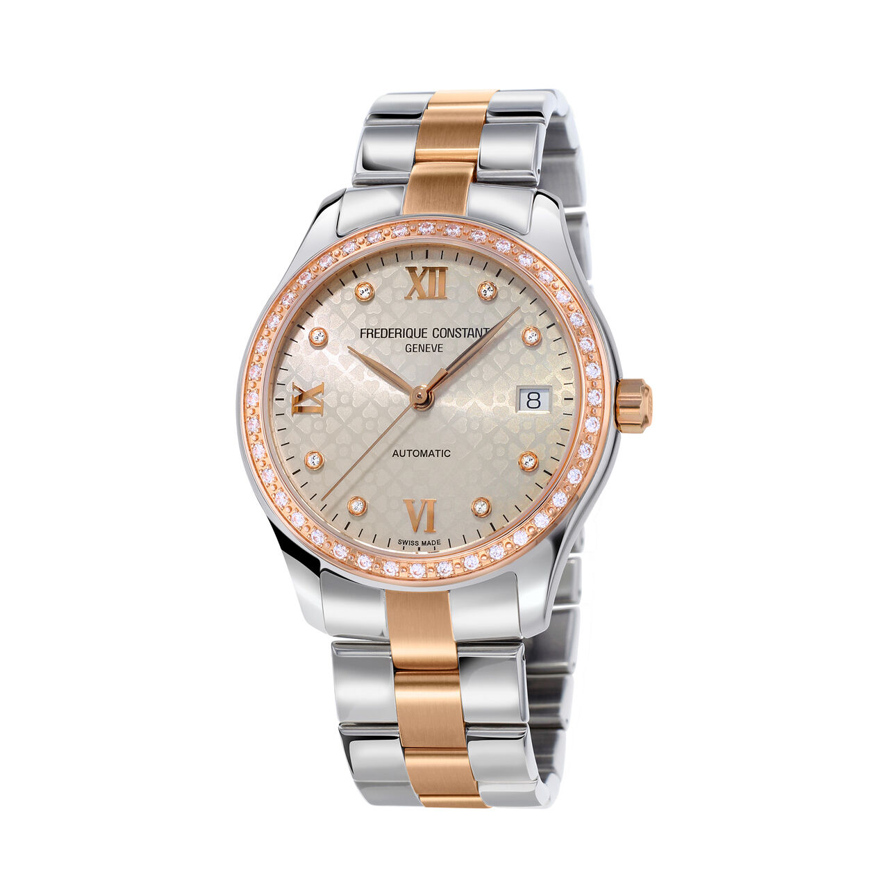 maison birks frederique constant ladies automatic steel rose gold plated steel 36mm fc 303lgd3bd2b image number 0