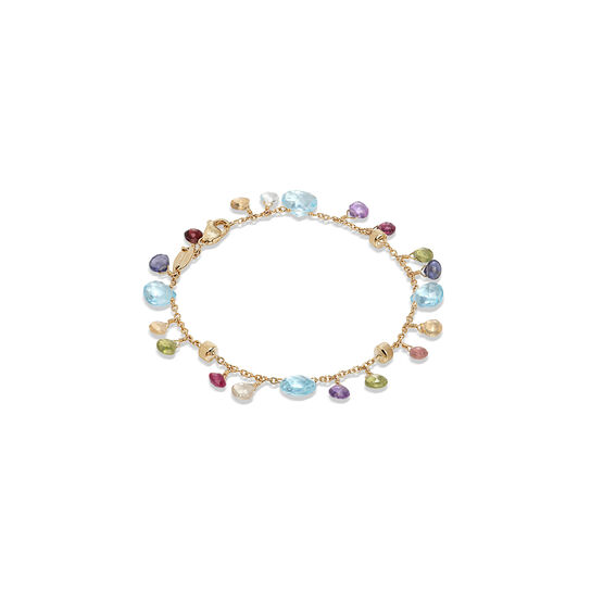 Paradise Yellow Gold and Semi-Precious Gemstone and Pearl Bracelet image number 0