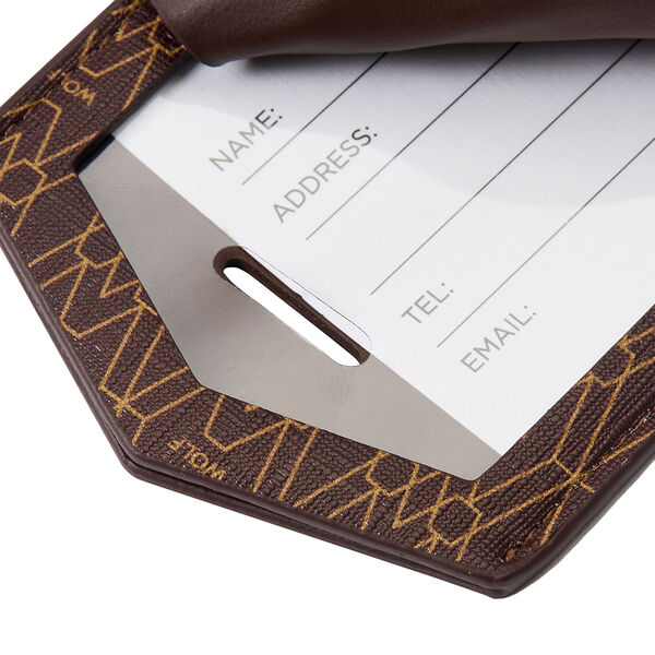 Étiquette à bagage Signature brun