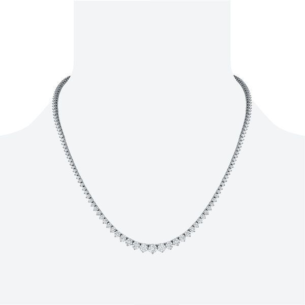 White Gold Riviera Necklace with Graduated Diamonds