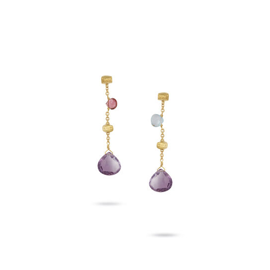 maison birks marco bicego paradise yellow gold mixed gemstone drop earrings ob1430mix01y02 image number 0