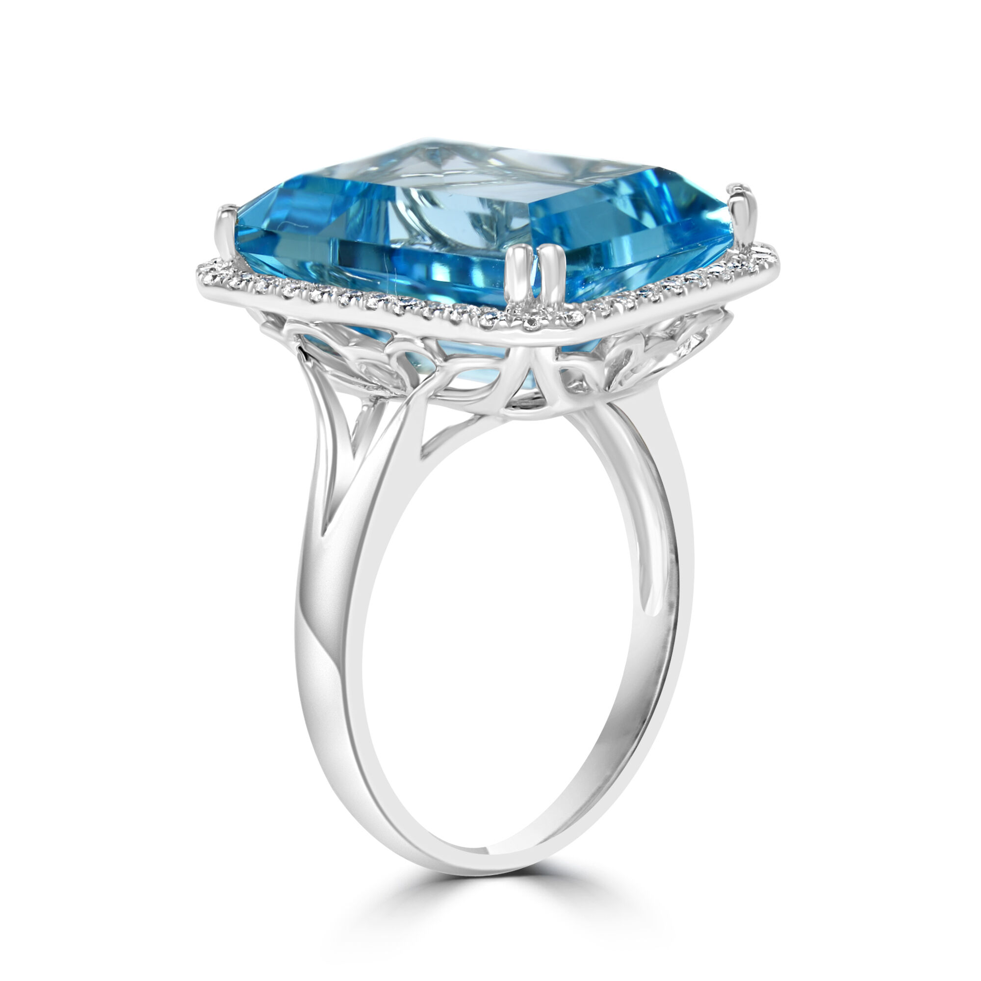 Topaz white gold ring hotsell