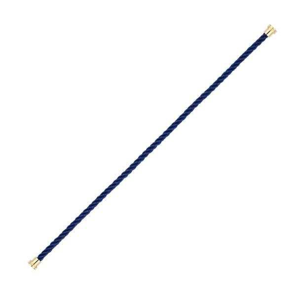 Cable bleu en acier inoxydable plaqué or jaune, modèle moyen
