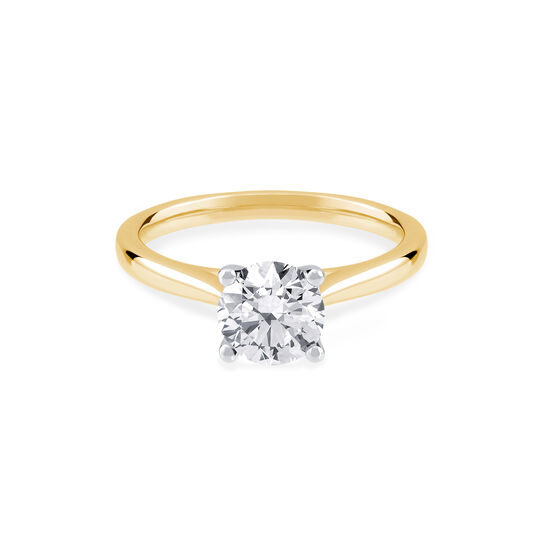 Round Solitaire Diamond Engagement Ring image number 0
