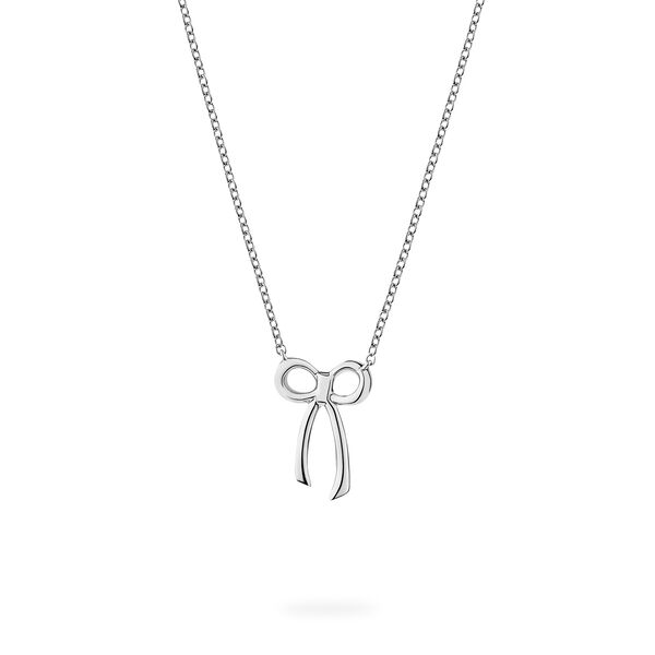 Sterling Silver Bow Pendant Necklace for Kids