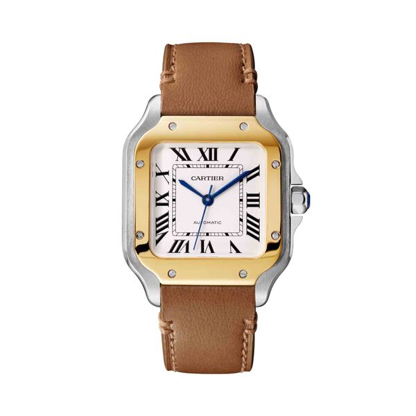 Santos de Cartier Medium Model Automatic 35 mm Yellow Gold and Stainless Steel