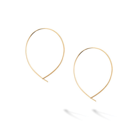bijoux birks essentials yellow gold crossover hoop earrings image number 0