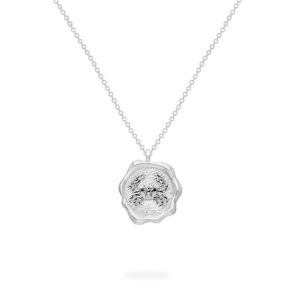 Zodiac Cancer Pendant in Sterling Silver